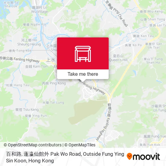 百和路, 蓬瀛仙館外 Pak Wo Road, Outside Fung Ying Sin Koon地圖