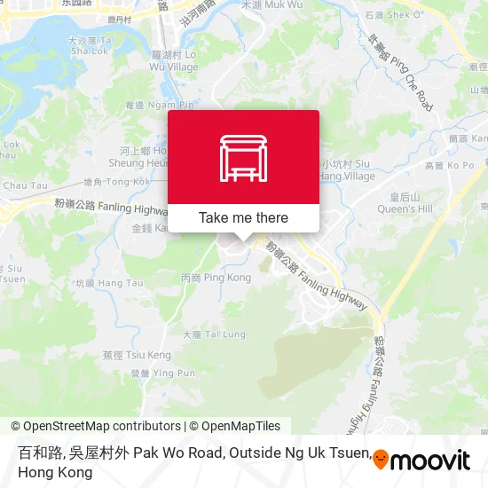 百和路, 吳屋村外 Pak Wo Road, Outside Ng Uk Tsuen地圖