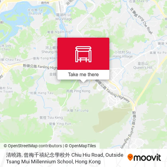 清曉路, 曾梅千禧紀念學校外 Chiu Hiu Road, Outside Tsang Mui Millennium School地圖