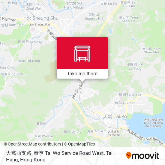 大窩西支路, 泰亨 Tai Wo Service Road West, Tai Hang map