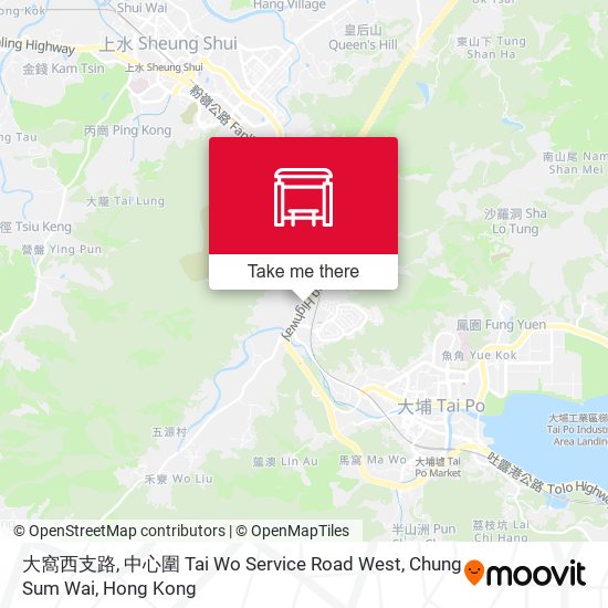 大窩西支路, 中心圍 Tai Wo Service Road West, Chung Sum Wai map