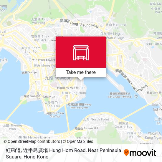 紅磡道, 近半島廣場 Hung Hom Road, Near Peninsula Square map