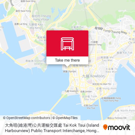 大角咀(維港灣)公共運輸交匯處 Tai Kok Tsui (Island Harbourview) Public Transport Interchange map