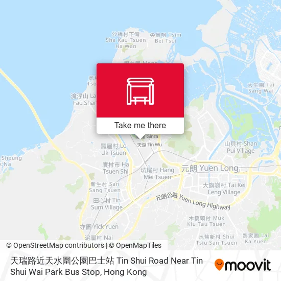 天瑞路近天水圍公園巴士站 Tin Shui Road Near Tin Shui Wai Park Bus Stop map