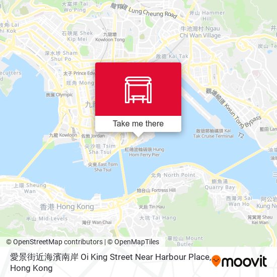 愛景街近海濱南岸 Oi King Street Near Harbour Place map