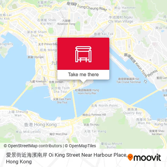 愛景街近海濱南岸 Oi King Street Near Harbour Place地圖