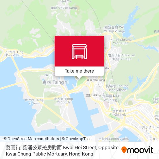 葵喜街, 葵涌公眾殮房對面 Kwai Hei Street, Opposite Kwai Chung Public Mortuary map