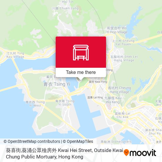 葵喜街,葵涌公眾殮房外 Kwai Hei Street, Outside Kwai Chung Public Mortuary map