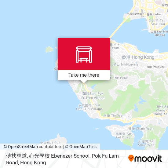 薄扶林道, 心光學校 Ebenezer School, Pok Fu Lam Road map