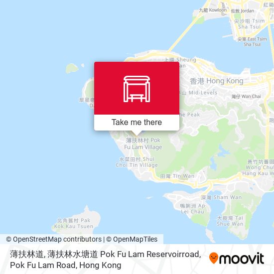 薄扶林道, 薄扶林水塘道 Pok Fu Lam Reservoirroad, Pok Fu Lam Road map