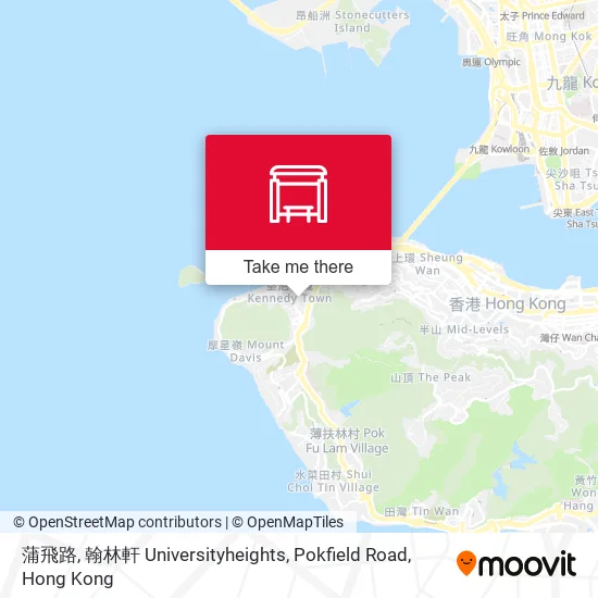 蒲飛路, 翰林軒 Universityheights, Pokfield Road地圖