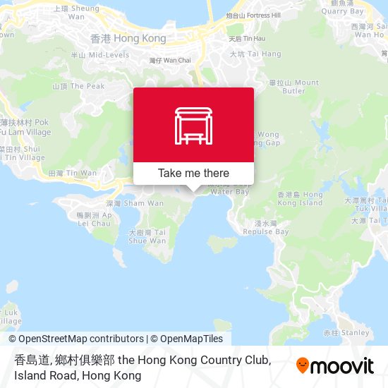 香島道, 鄉村俱樂部 the Hong Kong Country Club, Island Road map