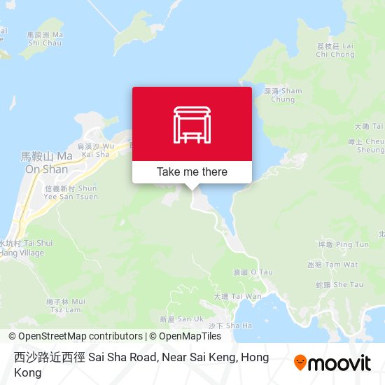 西沙路近西徑 Sai Sha Road, Near Sai Keng map
