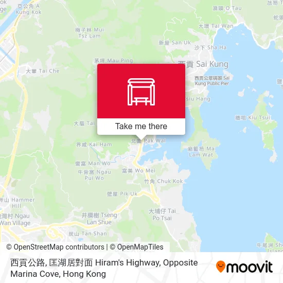 西貢公路, 匡湖居對面 Hiram's Highway, Opposite Marina Cove map