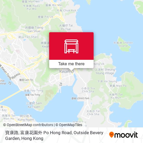 寶康路, 富康花園外 Po Hong Road, Outside Bevery Garden map