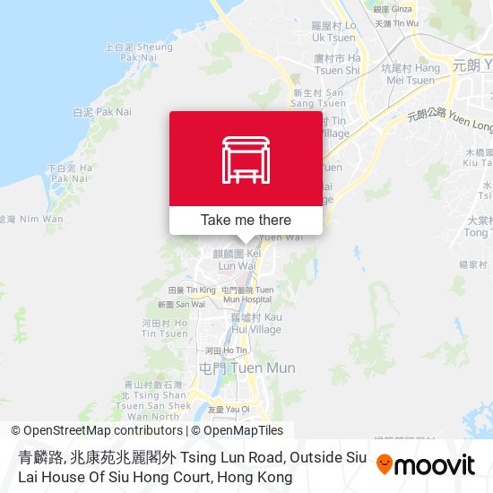 青麟路, 兆康苑兆麗閣外 Tsing Lun Road, Outside Siu Lai House Of Siu Hong Court map