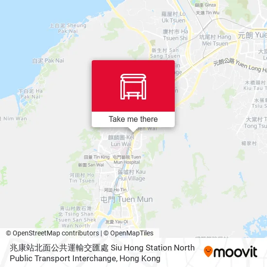 兆康站北面公共運輸交匯處 Siu Hong Station North Public Transport Interchange地圖