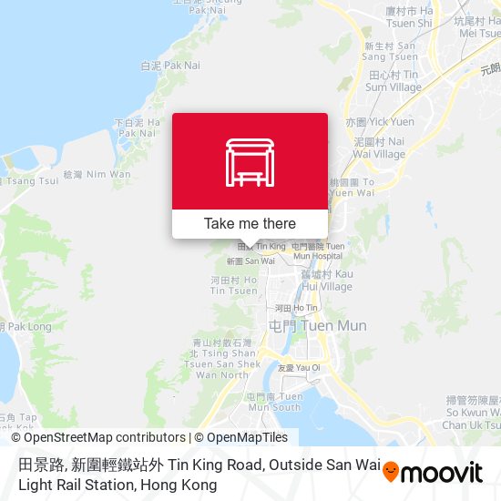 田景路, 新圍輕鐵站外 Tin King Road, Outside San Wai Light Rail Station map