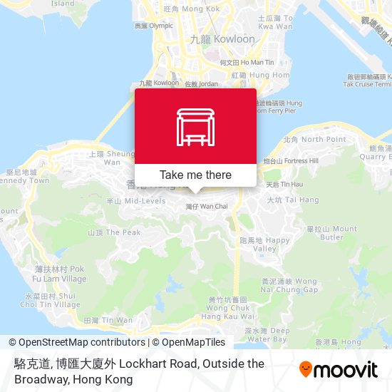 駱克道, 博匯大廈外 Lockhart Road, Outside the Broadway map