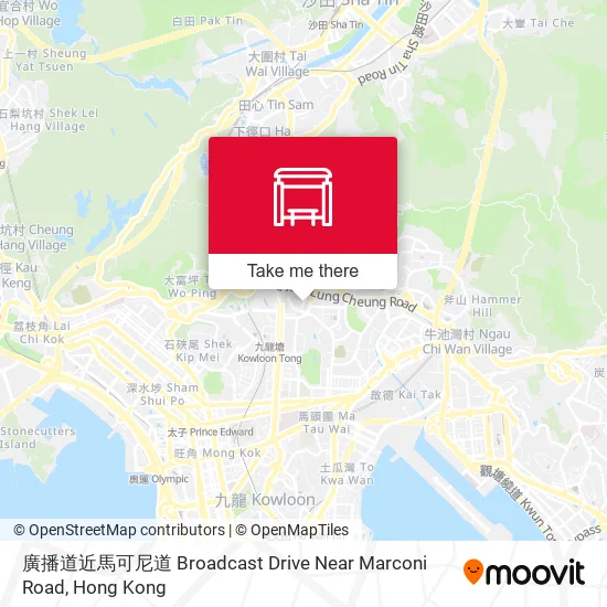 廣播道近馬可尼道 Broadcast Drive Near Marconi Road map