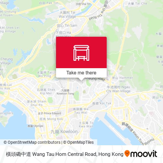 橫頭磡中道 Wang Tau Hom Central Road map
