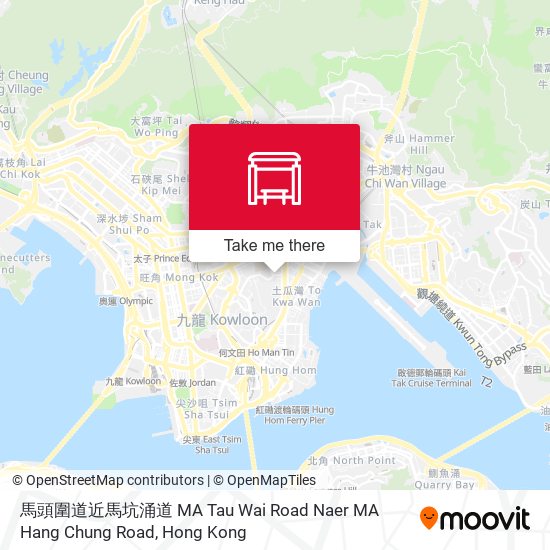 馬頭圍道近馬坑涌道 MA Tau Wai Road Naer MA Hang Chung Road map