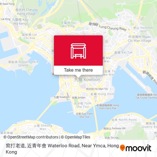 窩打老道,近青年會 Waterloo Road, Near Ymca map