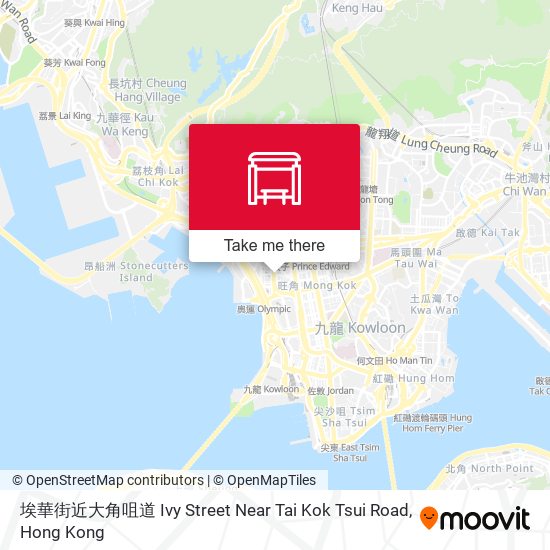 埃華街近大角咀道 Ivy Street Near Tai Kok Tsui Road map