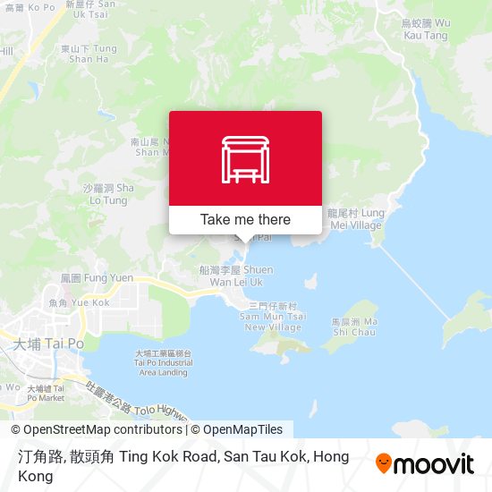汀角路, 散頭角 Ting Kok Road,  San Tau Kok map