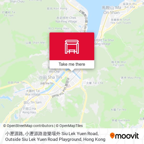 小瀝源路, 小瀝源路遊樂場外 Siu Lek Yuen Road, Outside Siu Lek Yuen Road Playground map