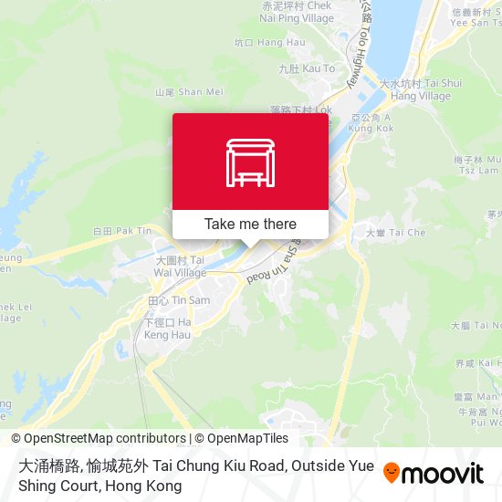 大涌橋路, 愉城苑外 Tai Chung Kiu Road, Outside Yue Shing Court map
