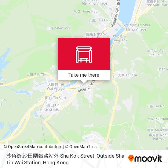 沙角街,沙田圍鐵路站外 Sha Kok Street, Outside Sha Tin Wai Station map