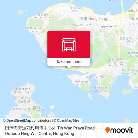 田灣海旁道7號, 興偉中心外 Tin Wan Praya Road Outside Hing Wai Centre map