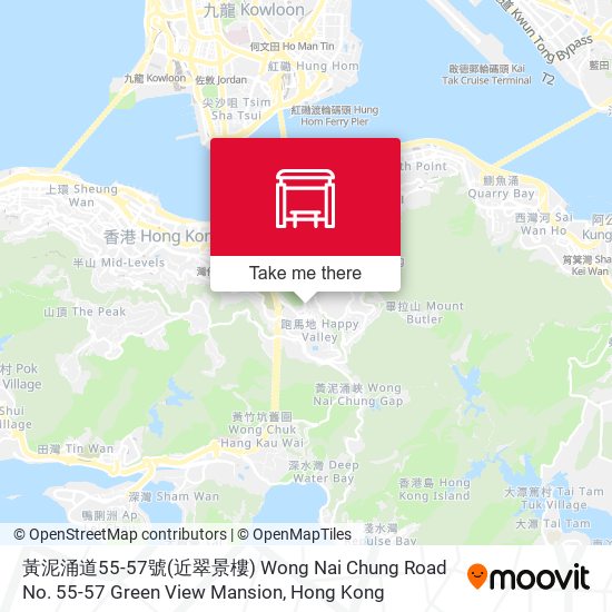 黃泥涌道55-57號(近翠景樓) Wong Nai Chung Road No. 55-57 Green View Mansion map