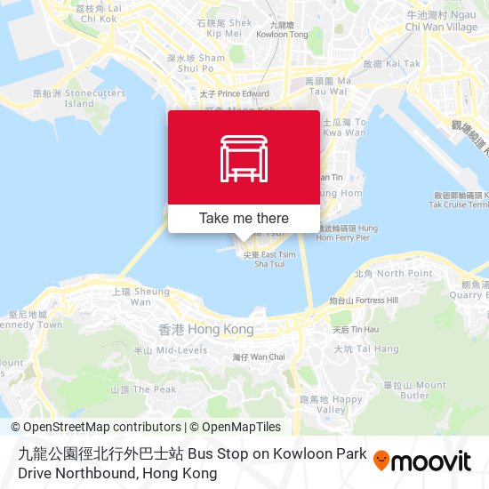 九龍公園徑北行外巴士站 Bus Stop on Kowloon Park Drive Northbound map