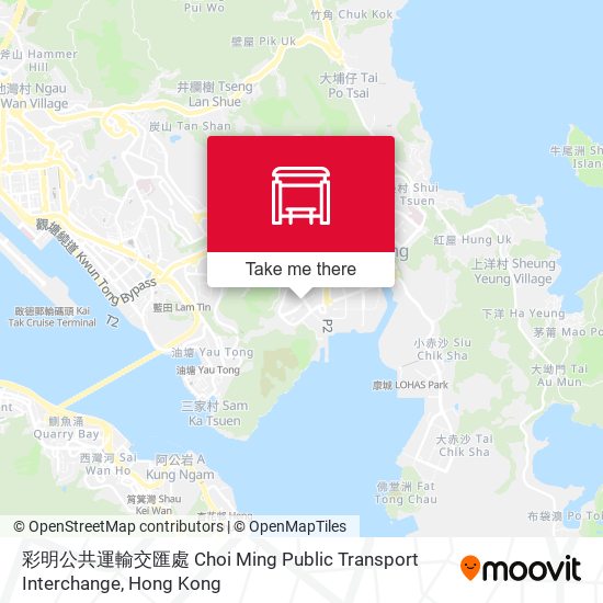 彩明公共運輸交匯處 Choi Ming Public Transport Interchange map