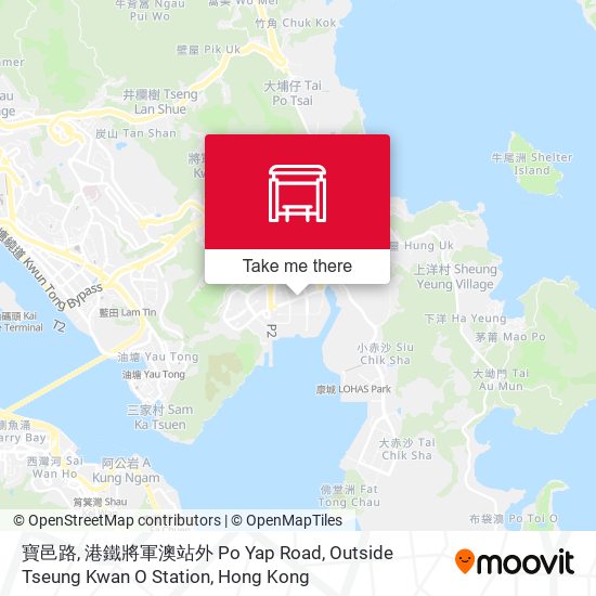 寶邑路, 港鐵將軍澳站外 Po Yap Road, Outside Tseung Kwan O Station map