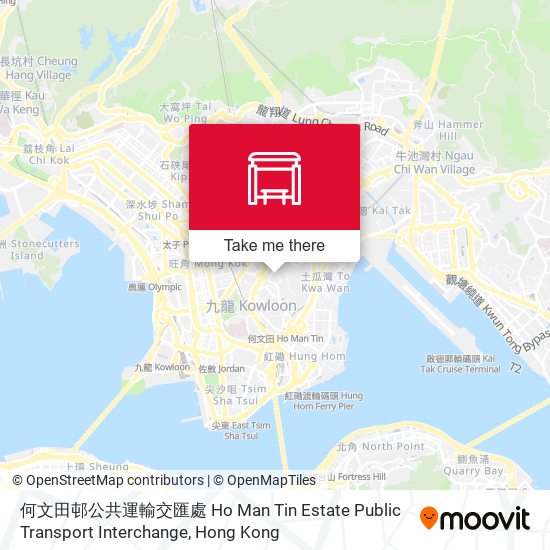 何文田邨公共運輸交匯處 Ho Man Tin Estate Public Transport Interchange map