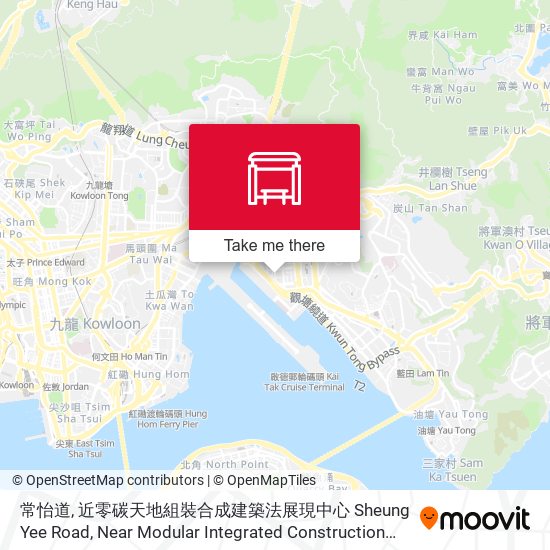 常怡道,　近　零碳天地　組裝合成建築法展現中心 Sheung Yee Road, Near Modular Integrated Construction Display Centre, Zero Carbon Building map