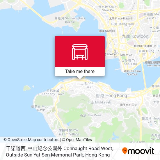 干諾道西, 中山紀念公園外 Connaught Road West, Outside Sun Yat Sen Memorial Park map