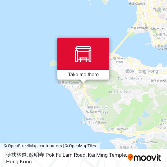 薄扶林道, 啟明寺 Pok Fu Lam Road, Kai Ming Temple map