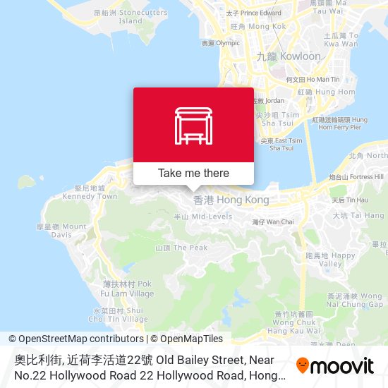 奧比利街, 近荷李活道22號 Old Bailey Street, Near No.22 Hollywood Road 22 Hollywood Road map