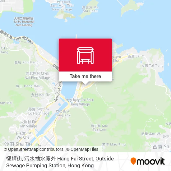 恆輝街, 污水抽水廠外 Hang Fai Street, Outside Sewage Pumping Station地圖