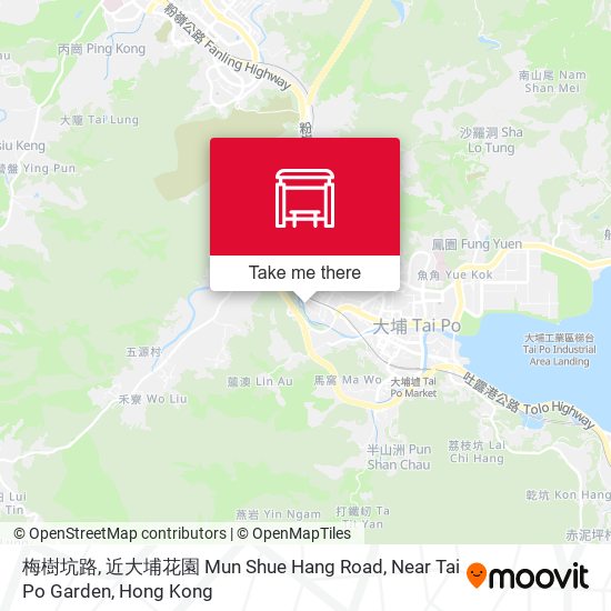 梅樹坑路, 近大埔花園 Mun Shue Hang Road, Near Tai Po Garden map