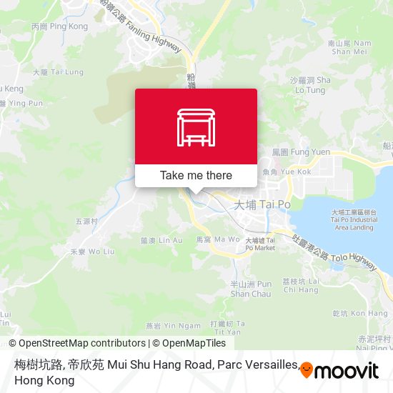 梅樹坑路, 帝欣苑 Mui Shu Hang Road, Parc Versailles map