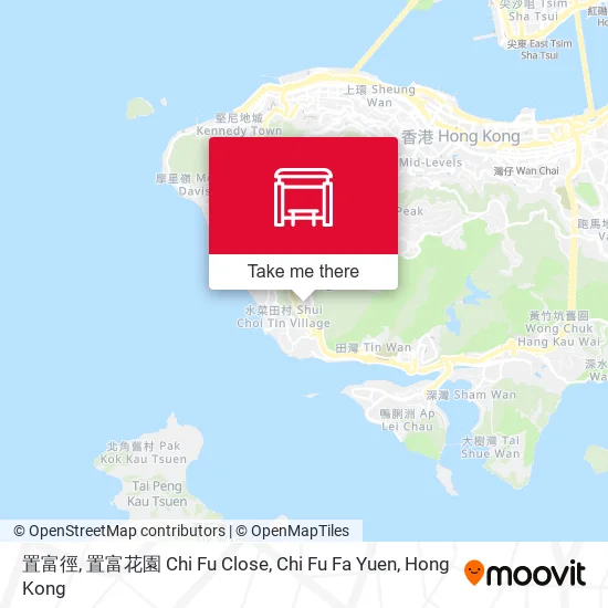 置富徑, 置富花園 Chi Fu Close, Chi Fu Fa Yuen地圖