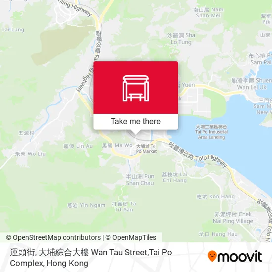 運頭街, 大埔綜合大樓 Wan Tau Street,Tai Po Complex map