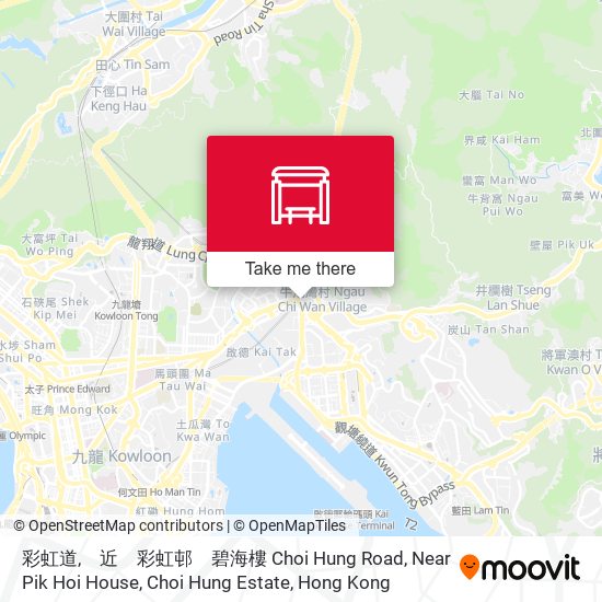 彩虹道,　近　彩虹邨　碧海樓 Choi Hung Road, Near Pik Hoi House, Choi Hung Estate map