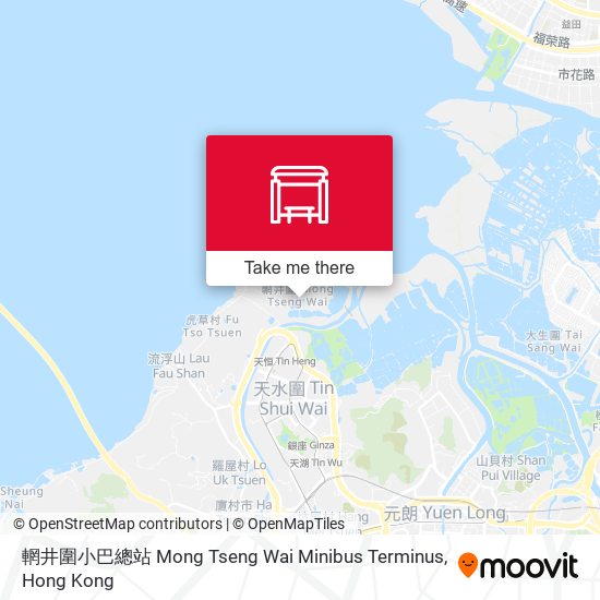 輞井圍小巴總站 Mong Tseng Wai Minibus Terminus map