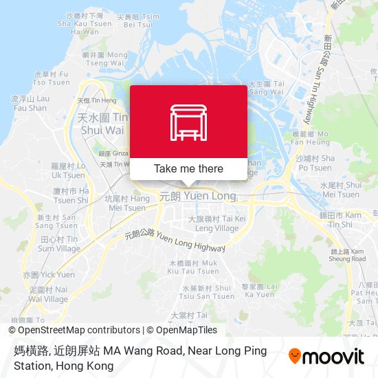媽橫路, 近朗屏站 MA Wang Road, Near Long Ping Station map